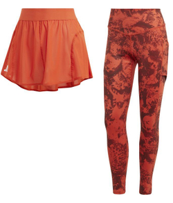 Женские леггинсы Adidas Paris Two in One Match Tight Leggings - preloved red