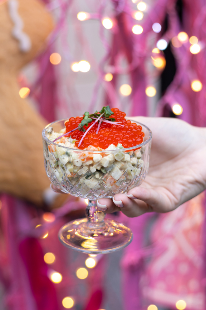 САЛАТ "ОЛИВЬЕ" с красной икрой new