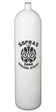 Баллон стальной Sopras Sub для дайвинга вогнутое дно 12 литров, D 171 мм, без вентиля