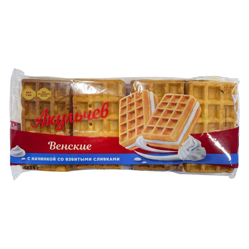 Венские Вафли "Акульчев" с начинкой 140гр