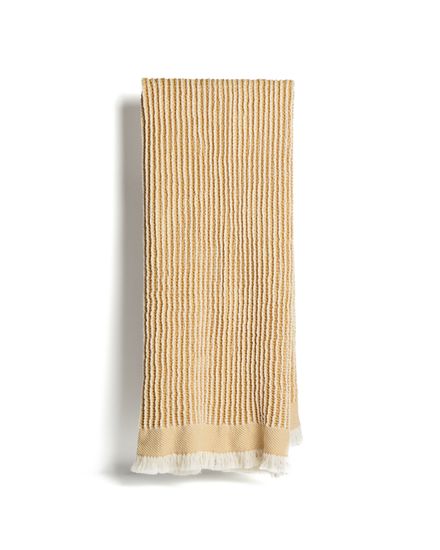 Хлопковый плед Lideba в оранжевую полоску, 100 x 170 см