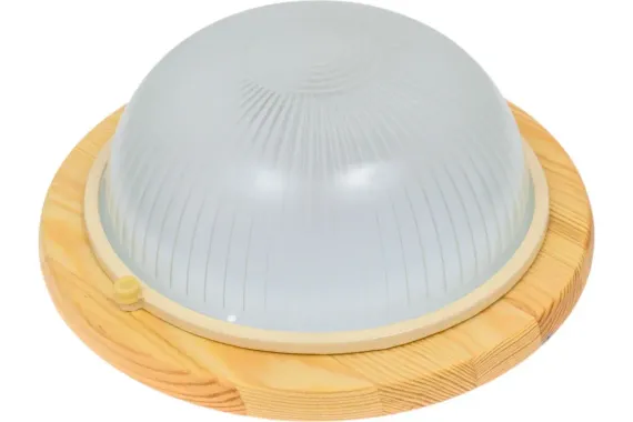 Светильник банный ITALMAC Termo 100 00 18 круглый большой IP54 +130 градусов береза 30400
