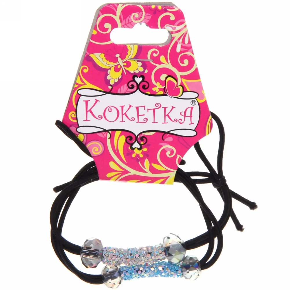 Резинки для волос 2шт «Кокетка - Your Style - Бисер», цвет бусин микс, d-5,5см