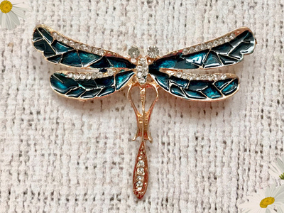 Брошь "Cтрекоза", р. 4,5х6,5 см
