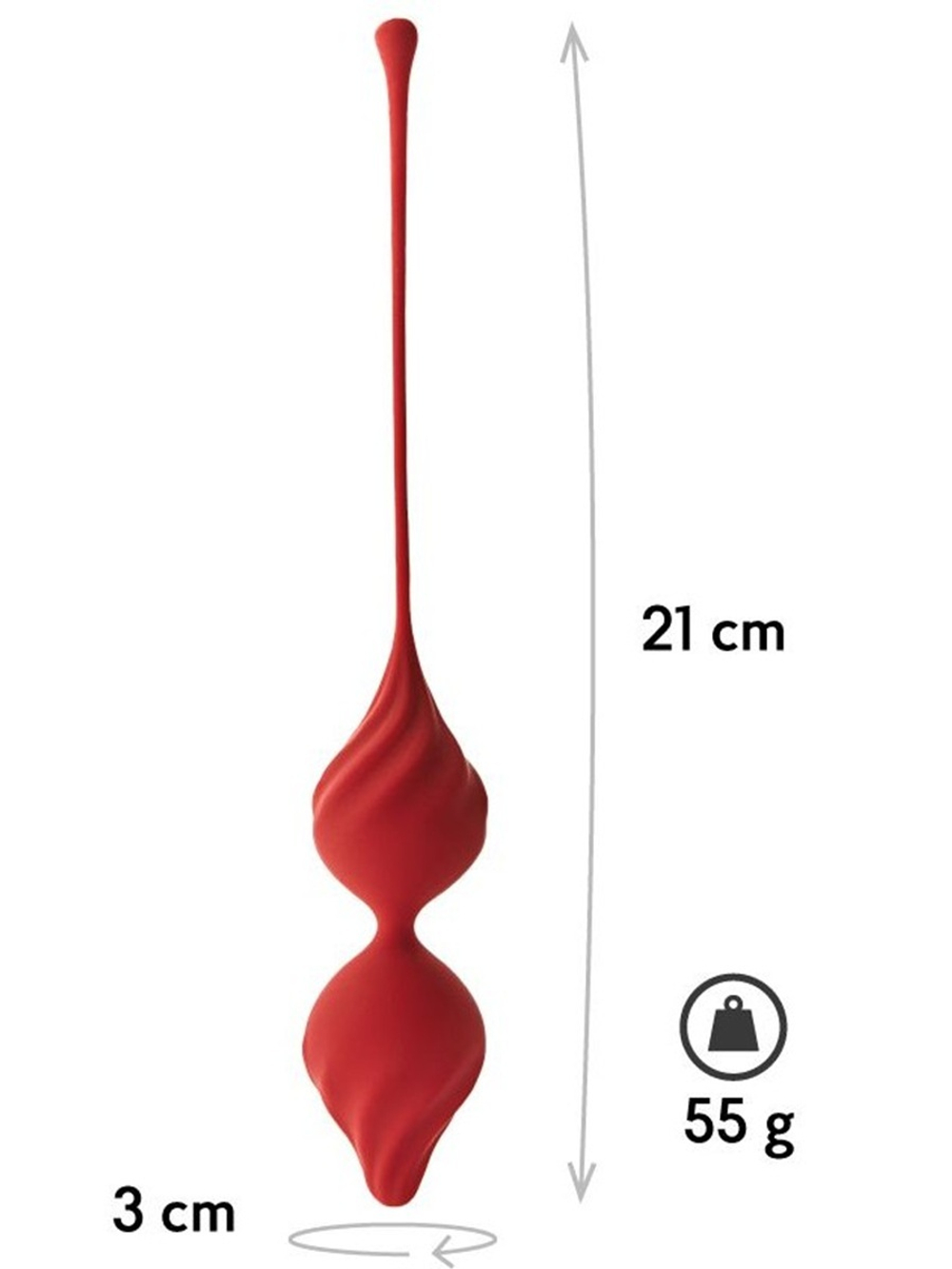 Вагинальные шарики Alcor красный 21 см