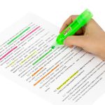 Набор текстовыделителей 4 НЕОНОВЫХ ЦВЕТА, STAFF "EVERYDAY HL-707", линия 1-5 мм, скошенный наконечник, 152548