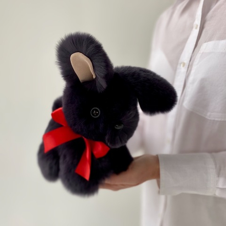 Кролик Тоша большой (тёмный графит)