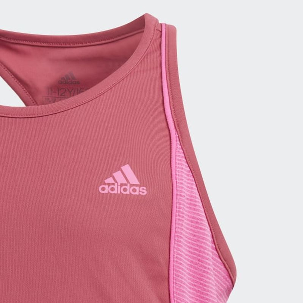 Футболка для девочки теннисная Adidas Pop Up Tank Top - wild pink/screaming pink