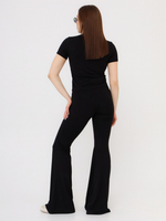 Брюки-клеш Вискоза, черные