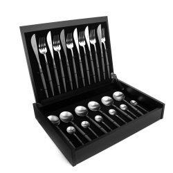 Набор столовых приборов на 6 персон 24 предмета Cutipol Goa matte grey в подарочной упаковке