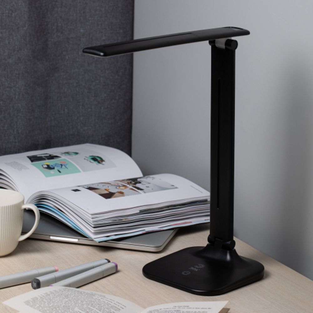 Настольный светильник ЭРА NLED-510-8W-BK светодиодный аккумуляторный черный