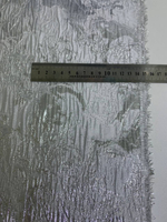 Парча жаккард с люрексом, белый, люрекс серебро FC