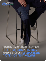 Брюки спортивные мужские с карманом ТН, синий