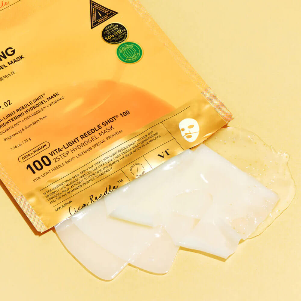 VT Cosmetics Vita-Light Reedle Shot 100 2 Step Hydrogel Mask осветляющая гидрогелевая маска с микроиглами