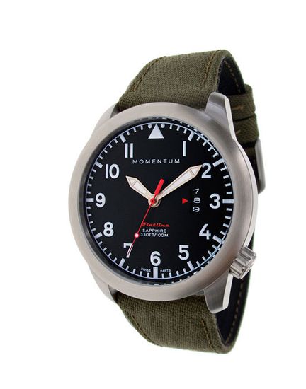 Канадские часы Momentum FLATLINE FIELD Black 1M-SP18BS6G