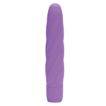 Фиолетовый вибратор со спиралевидным рельефом TWIRLY VIBE SILICONE - 19 см. (Цвет: фиолетовый)