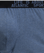 Мужские трусы шорты Atlantic, набор из 3 шт., хлопок, зелёный меланж + винный меланж + голубой меланж, 3MH-226
