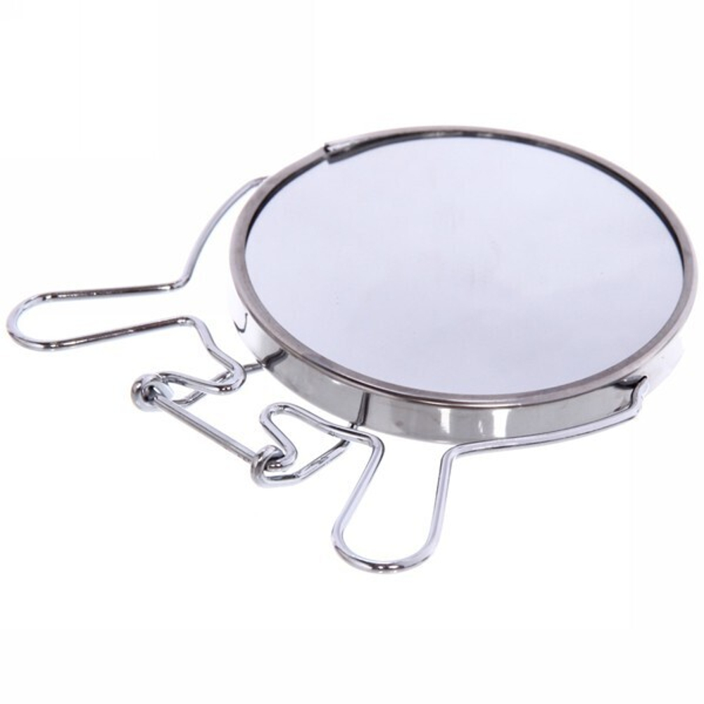 Зеркало настольное в металлической оправе «Модерн» круглое двухстороннее d9,5см