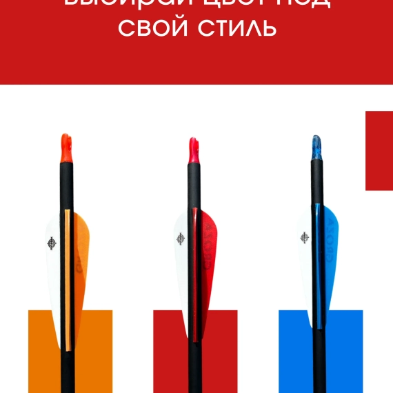 Стрелы для лука охотничьи 80см микс карбоновые спортивные GROZA (Синие 6шт.)