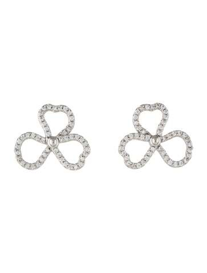 Серьги из белого золота с бриллиантами, Tiffany 💎 Open Flower. В наличии