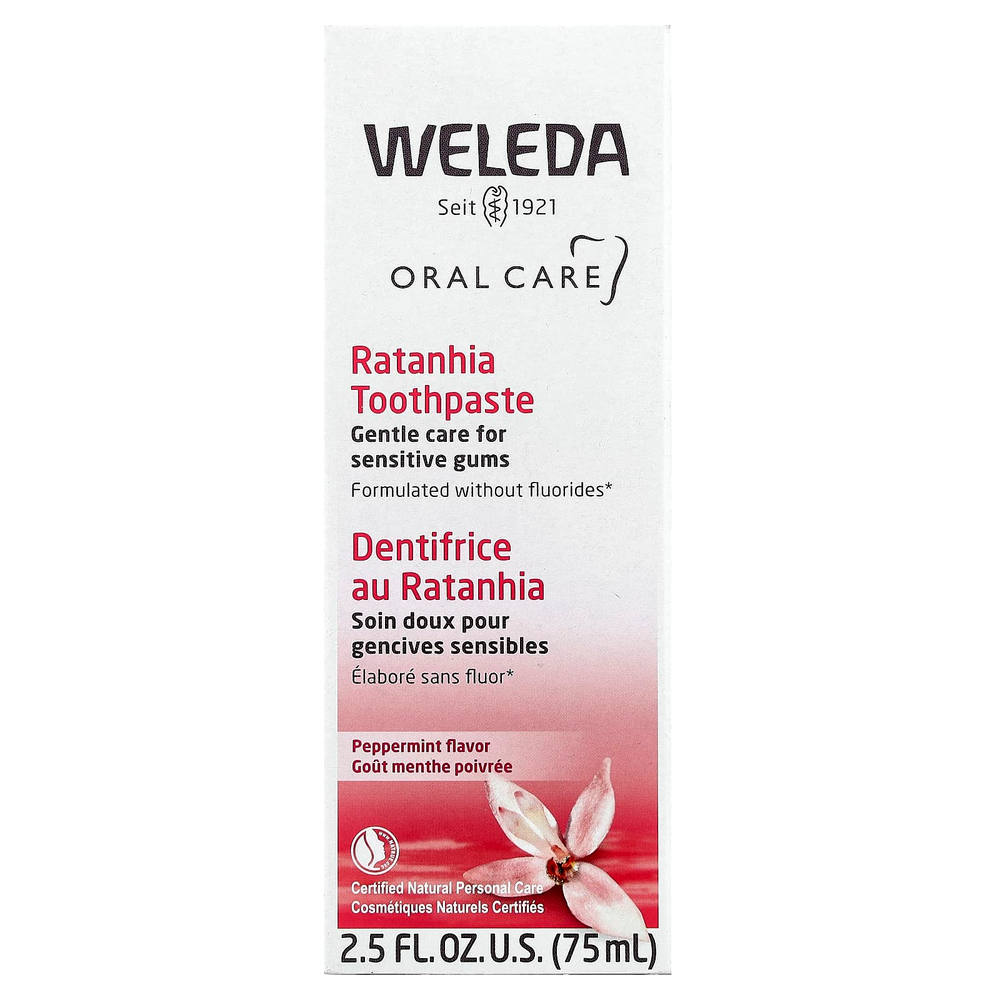 Weleda, Oral Care, зубная паста из ратании, со вкусом перечной мяты, 75 мл (2,5 жидк. унц.)