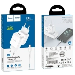 Сетевое зарядное устройство Hoco (N2) Vigour USB/2.1A + кабель Micro USB (белый)