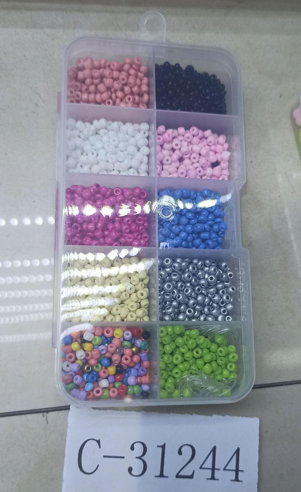 Набор украшений для девочек, в наборе бусины, браслет 13х6,5 см, коробка с-31244