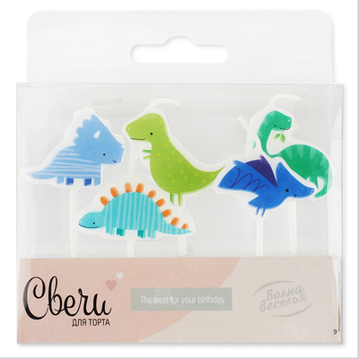 Набор свечей Фигура, Динозавры