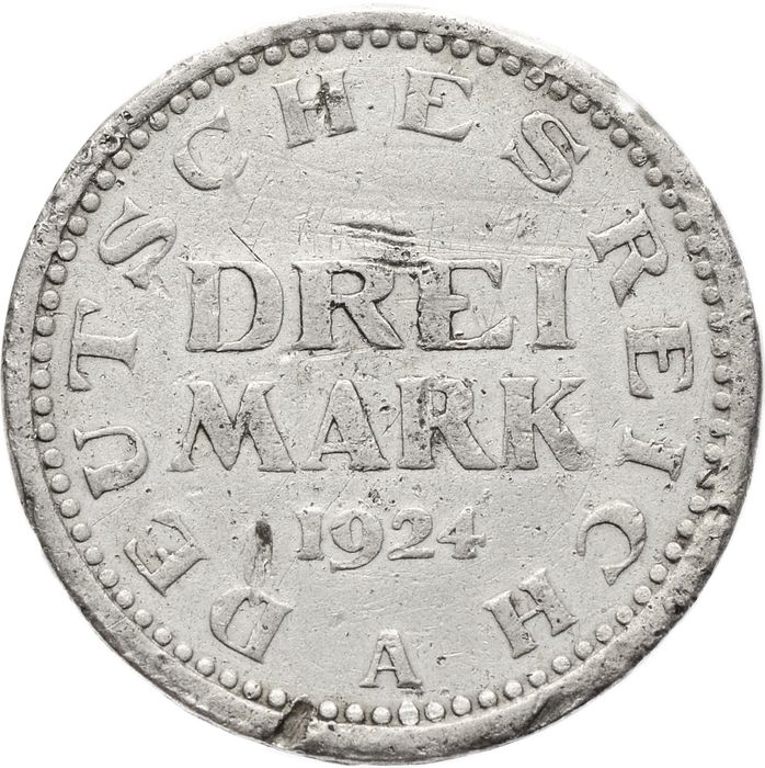 3 марки 1924 Германия (Веймарская республика)