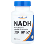 Nutricost, НАДН, 10 мг, 120 капсул
