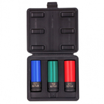 Набор головок ударных 6-гранных удлиненных для колесных дисков (17,19,21 мм) 1/2" 3 шт Stels