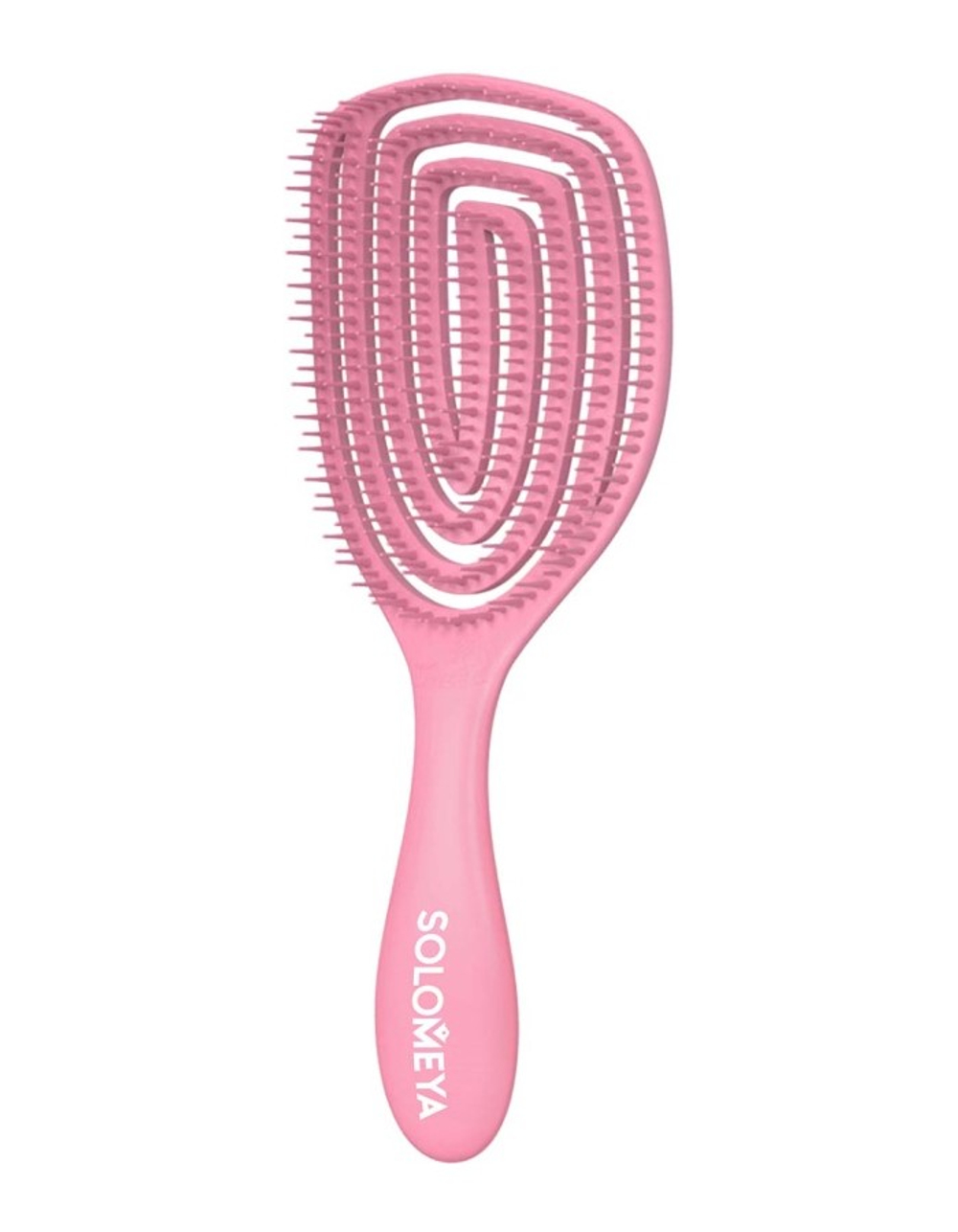 [Solomeya] Расческа для сухих и влажных волос КЛУБНИКА Wet Detangler Brush Oval Strawberry, 1шт