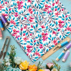 Ткань премиум атлас мелодия сада