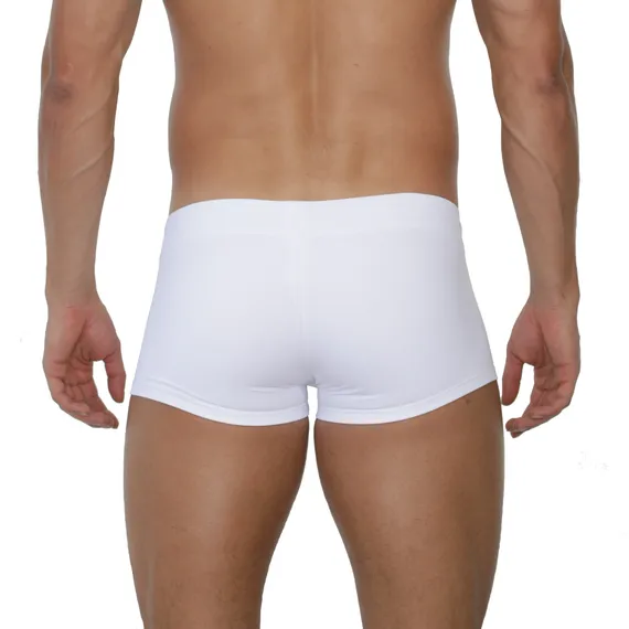 Мужские плавки белые Clever Moda PARADISE SWIMSUIT BOXER 125901
