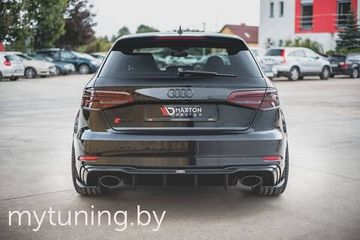 Диффузор бампера заднего для AUDI RS3 8V Sportback рестайлинг (17-...)