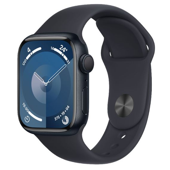 Часы Apple Watch Series 9 GPS 41mm Aluminum Case with Sport Band (Темная ночь) S/M