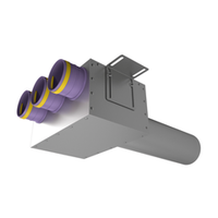 Присоединительная коробка VPDL 125/75×3 на 3 выхода (L=400), прямая круглая