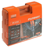 Дрель-шуруповерт акк.PATRIOT BR 241ES, две АКБ Li-Ion, 24В, 2,0 Ач, 33Нм,кейс (180201241)