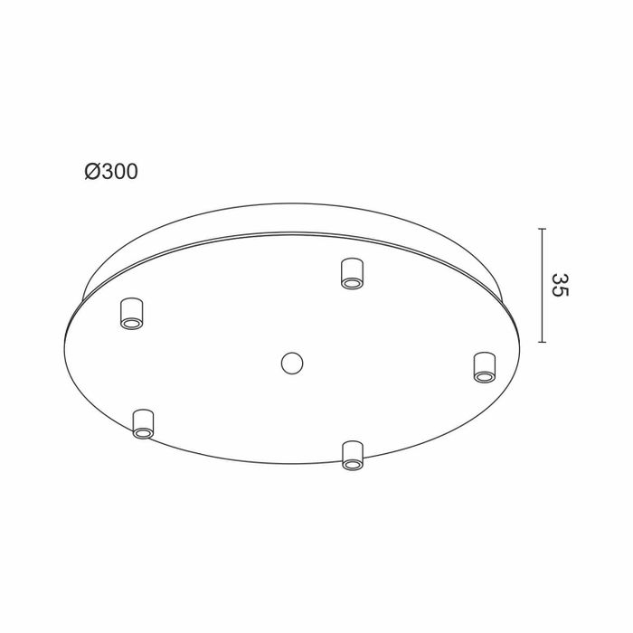 Основание круглое Ledron D300-3