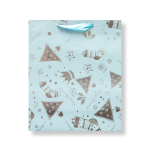 Пакет подарочный бумажный Alingar, (L+) 25,5х33,5х8,5 см, "С Новым годом!", ламинация, тиснение фольга, ассорти