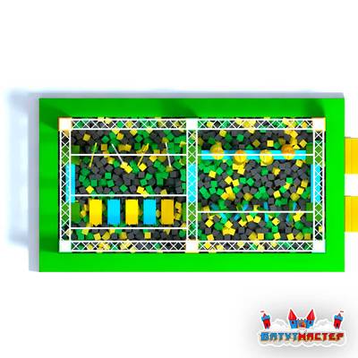 Аттракцион ниндзя парк «Вызов героя», 9,4×5,1×3 м