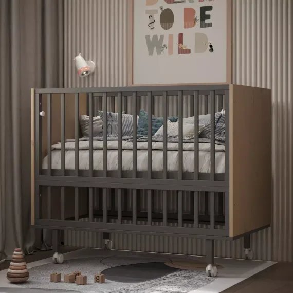 Детская кроватка на маятнике Incanto Cambridge Графит/дуб
