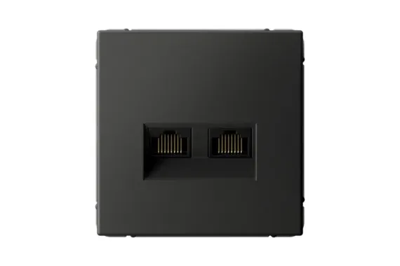 Розетка RJ45 Systeme Electric ARTGALLERY двойная базальт 39377