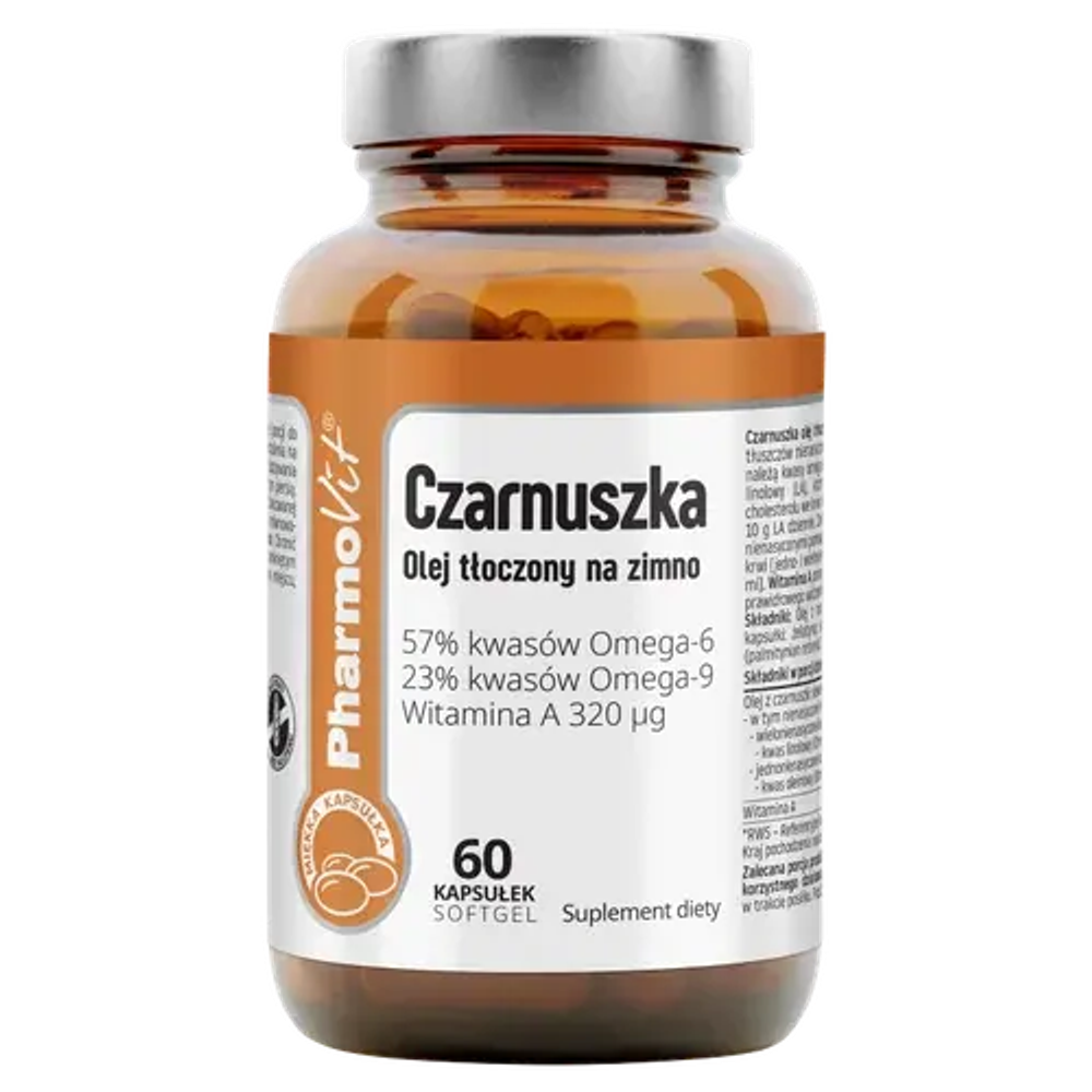 Масло тмина холодного отжима Pharmovit - биологически активная добавка, 60 капсул