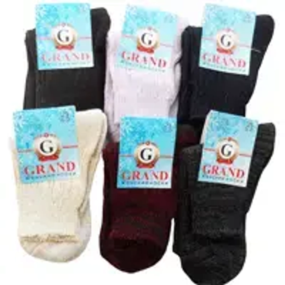 Носки женские теплые GRAND LINE аналог ручной вязки, цвет в ассортименте р. 25
