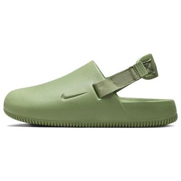 NIKE Calm Mule - домашние тапочки Масляно-зеленого цвета.