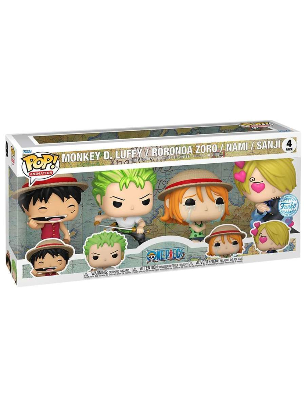 Фигурка Funko POP! Animation One Piece Refresh Luffy/Zoro/Nami/Sanji (EMEA) (Exc) 4PK 84472