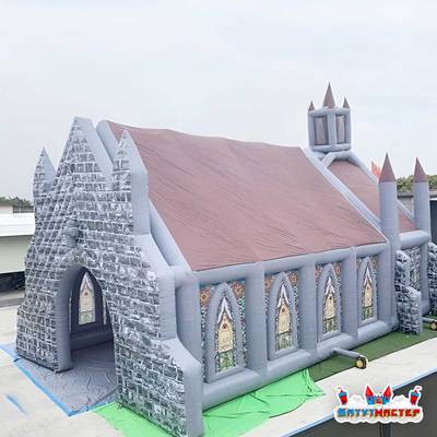 Надувной парк ужасов «Врата в мрак», 18×9×7 м