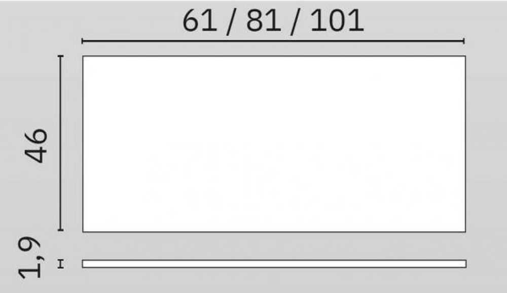 Столешница накладная на тумбу для раковины-чаши FLAT 81x46 EP081.M орех