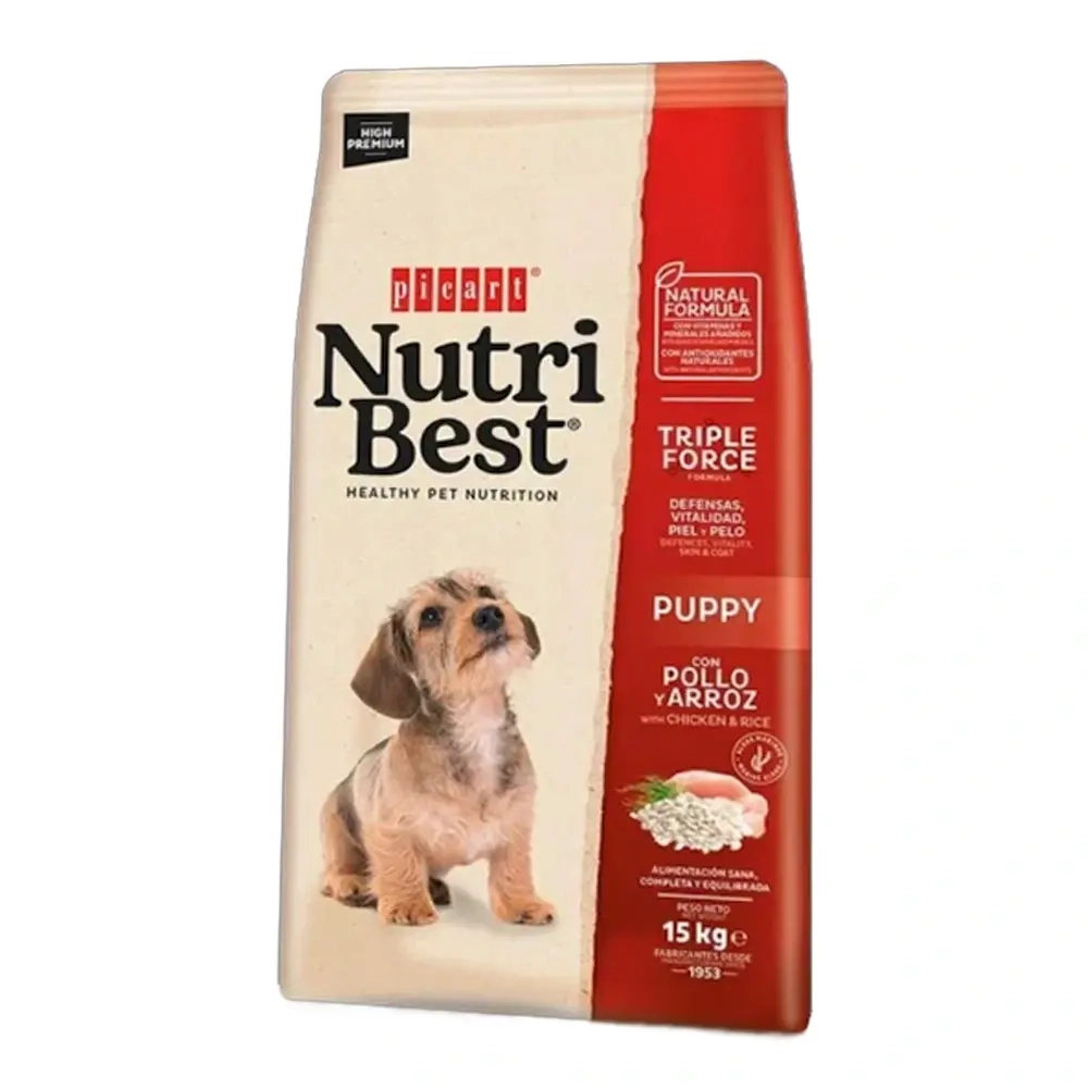Сухой корм Nutri Best Puppy Chicken and Rice вкус Курица с Рисом для щенков